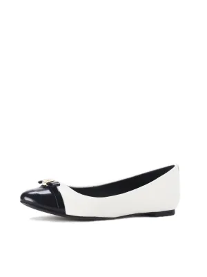 Hugo Point-Toe Ballerina Flat - Ivory