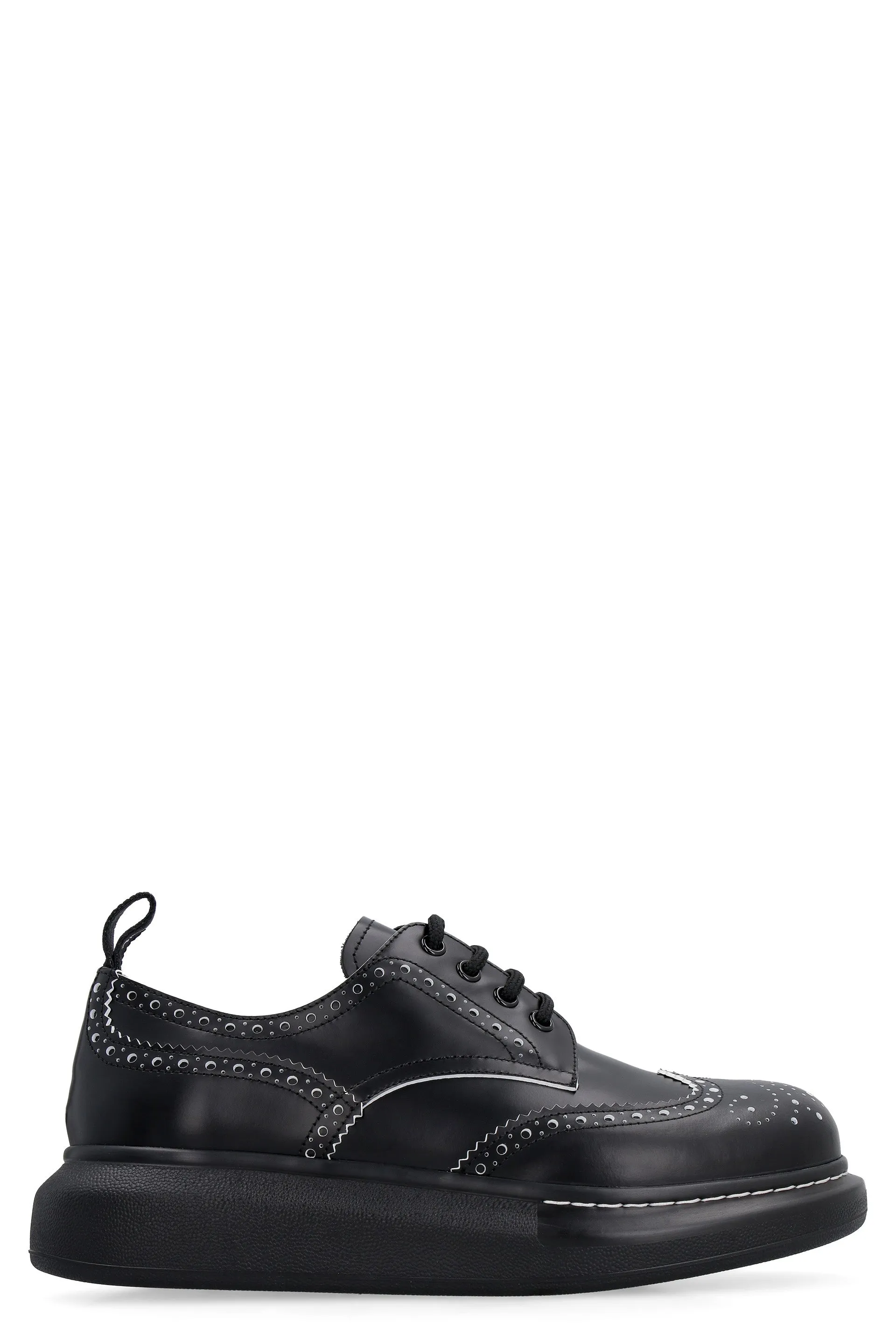 Hybrid leather lace-up derby shoes