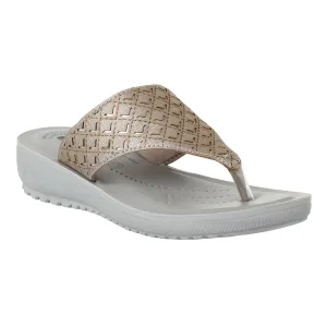Inblu Women Grey Thong Style Flat Sandal with Laser Cut Upper Styling & Slip-on Closure (MF45_GREY)