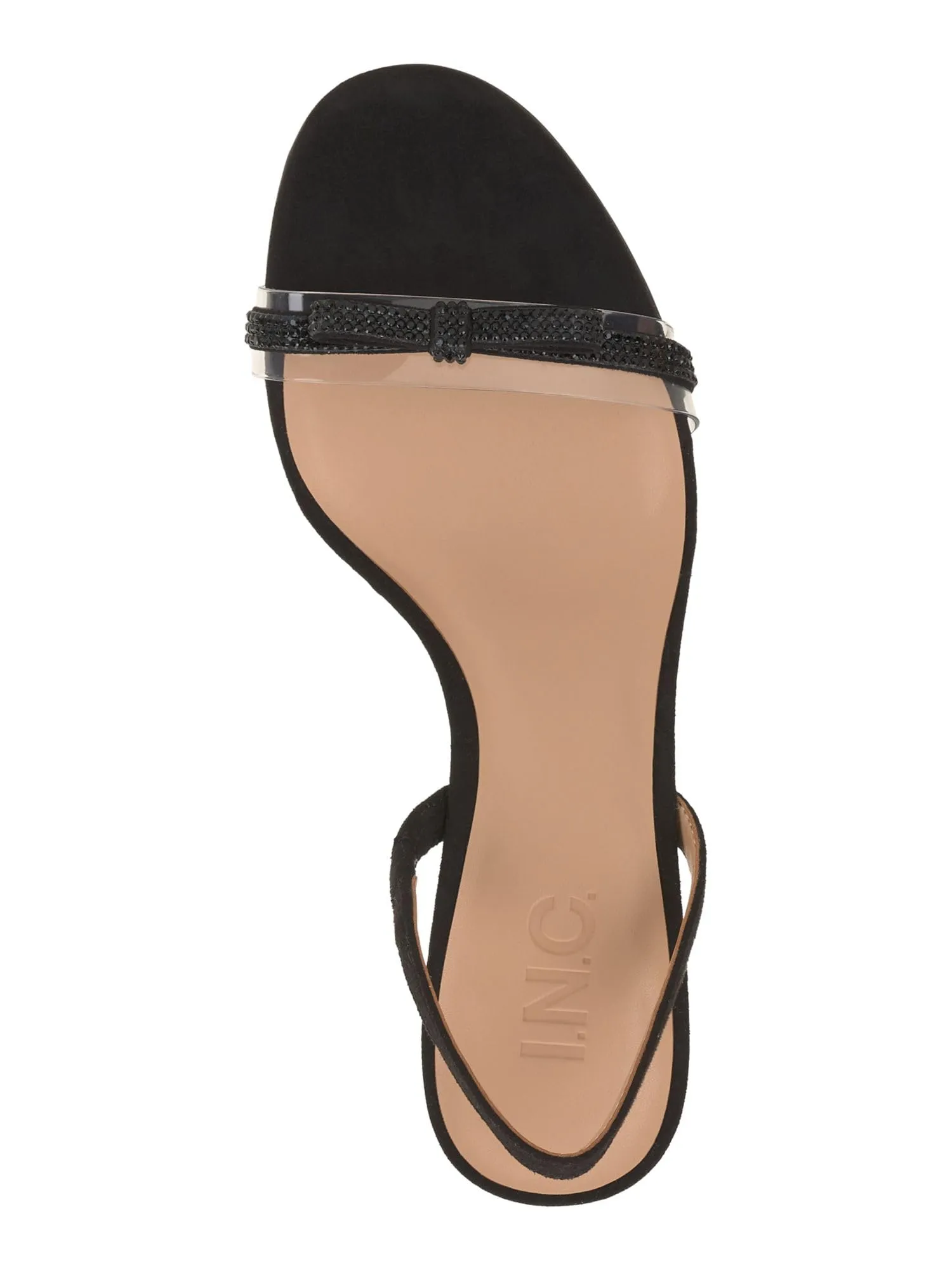 INC Womens Linette Slip On Ankle Strap Heels Black 10 Medium (B,M)