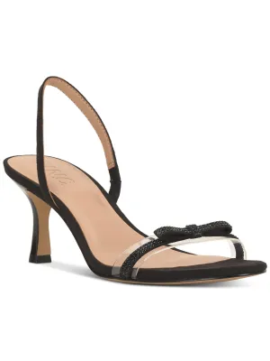 INC Womens Linette Slip On Ankle Strap Heels Black 10 Medium (B,M)