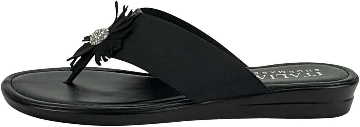 ITALIAN Shoemakers Rima Flat Floral Thong Flip Flop Sandal for Women