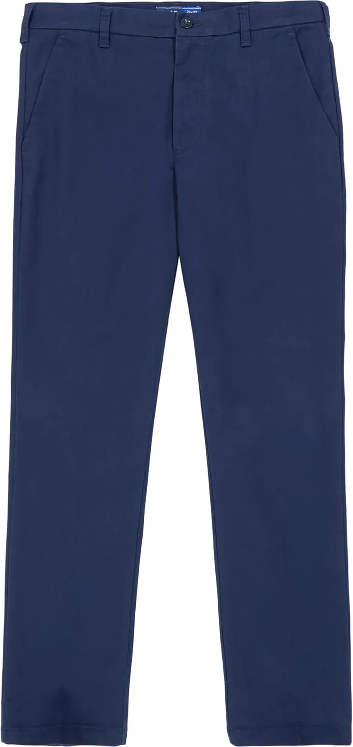 IZOD Men's Performance Stretch Straight Fit Flat Front Chino Pant