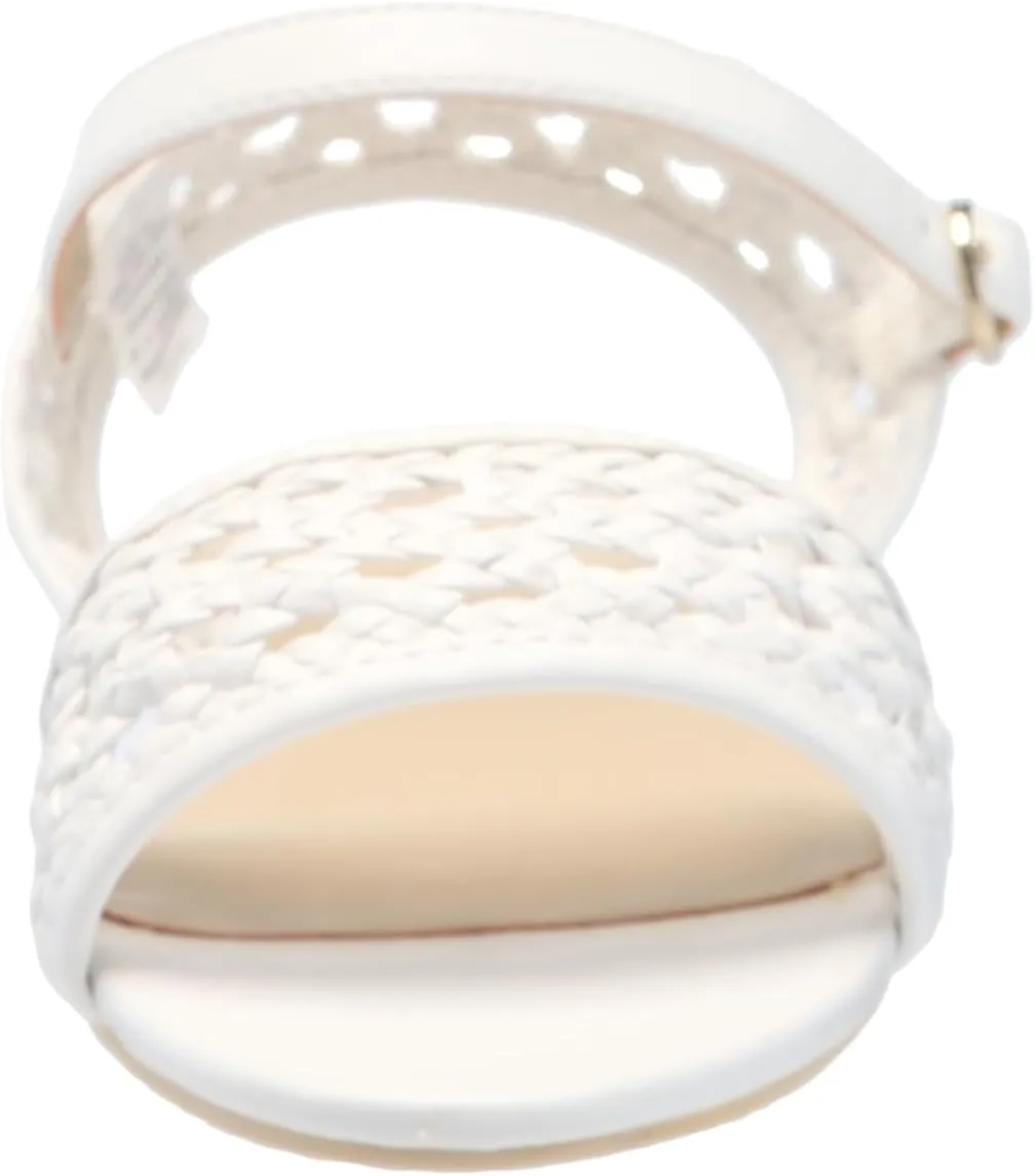 Janie and Jack Baby-Girl's Basketweave Sandal (Toddler/Little Big Kid) Flat