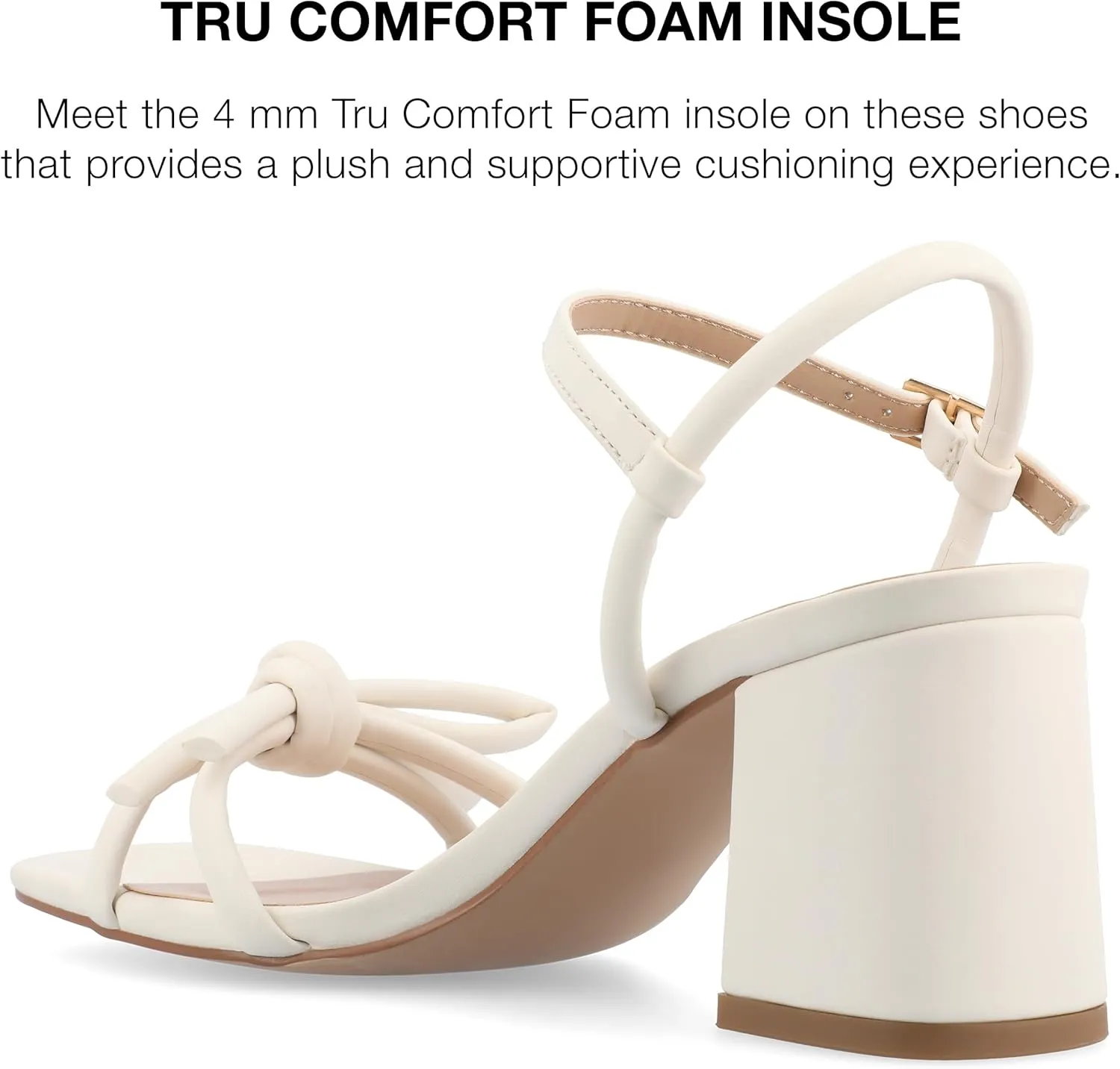 Journee Collection Womens Meryl Bow Block Heel