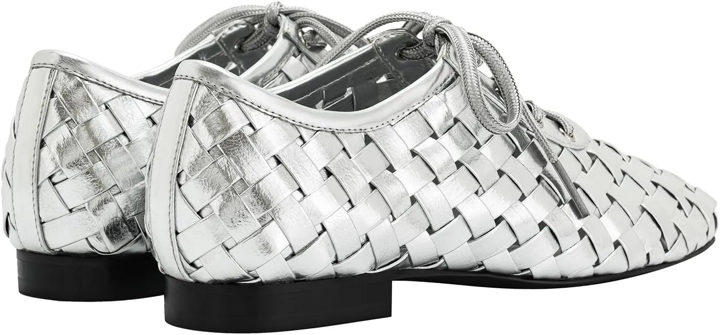 JW PEI Women's Kayla Weave Strap Flat Shoes