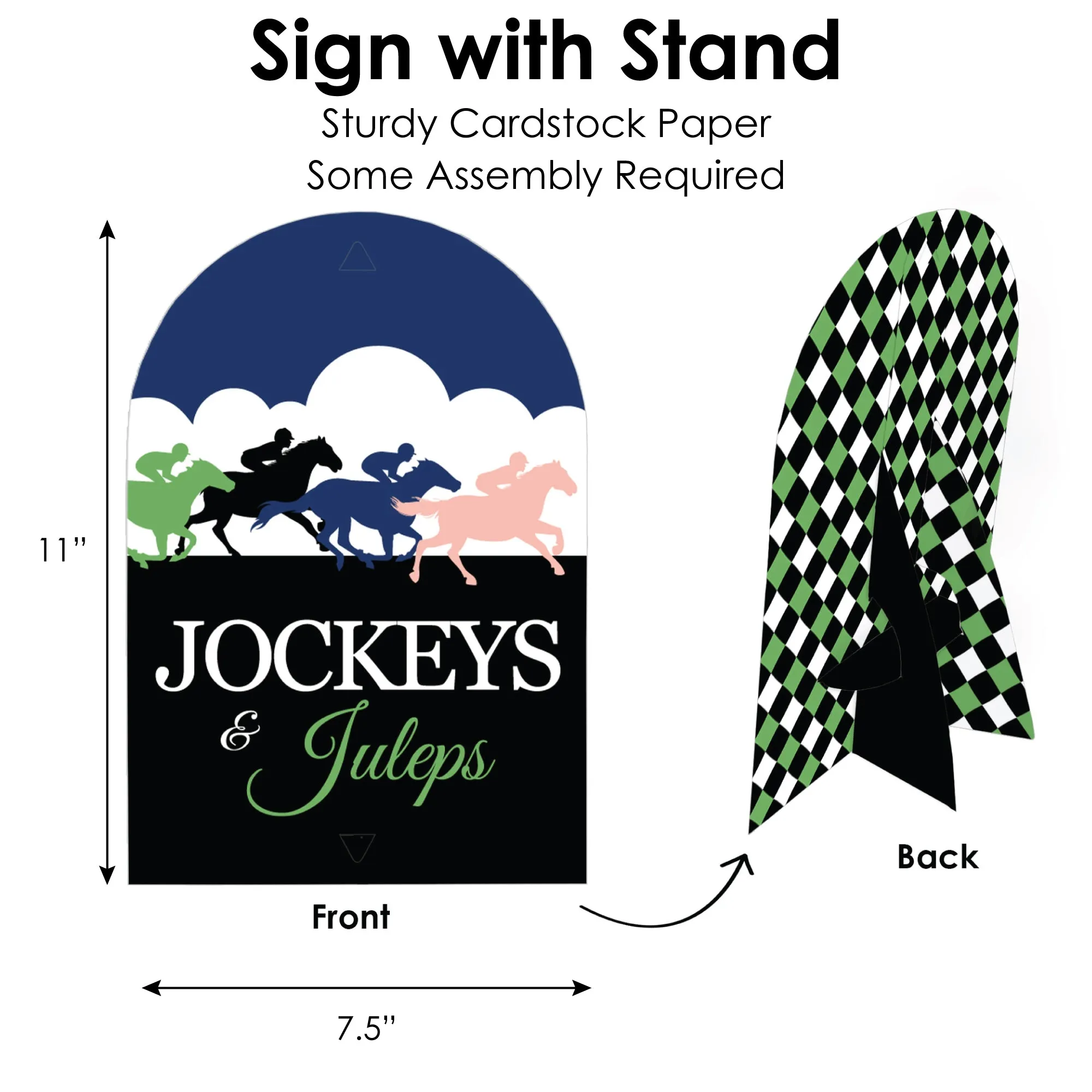 Kentucky Horse Derby - DIY Horse Race Party Derby Drinks Signs - Drink Bar Decorations Kit - 50 Pieces