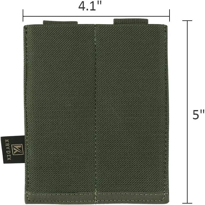 KRYDEX Molle Double Pistol Mag Pouch Speed Pistol Magazine Holder for 9mm .45 .40 Magazine