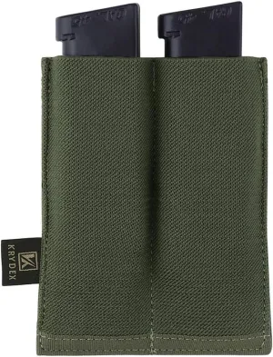 KRYDEX Molle Double Pistol Mag Pouch Speed Pistol Magazine Holder for 9mm .45 .40 Magazine
