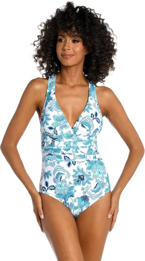 La Blanca Women's Multi Strap Cross Back One Piece Swimsuit