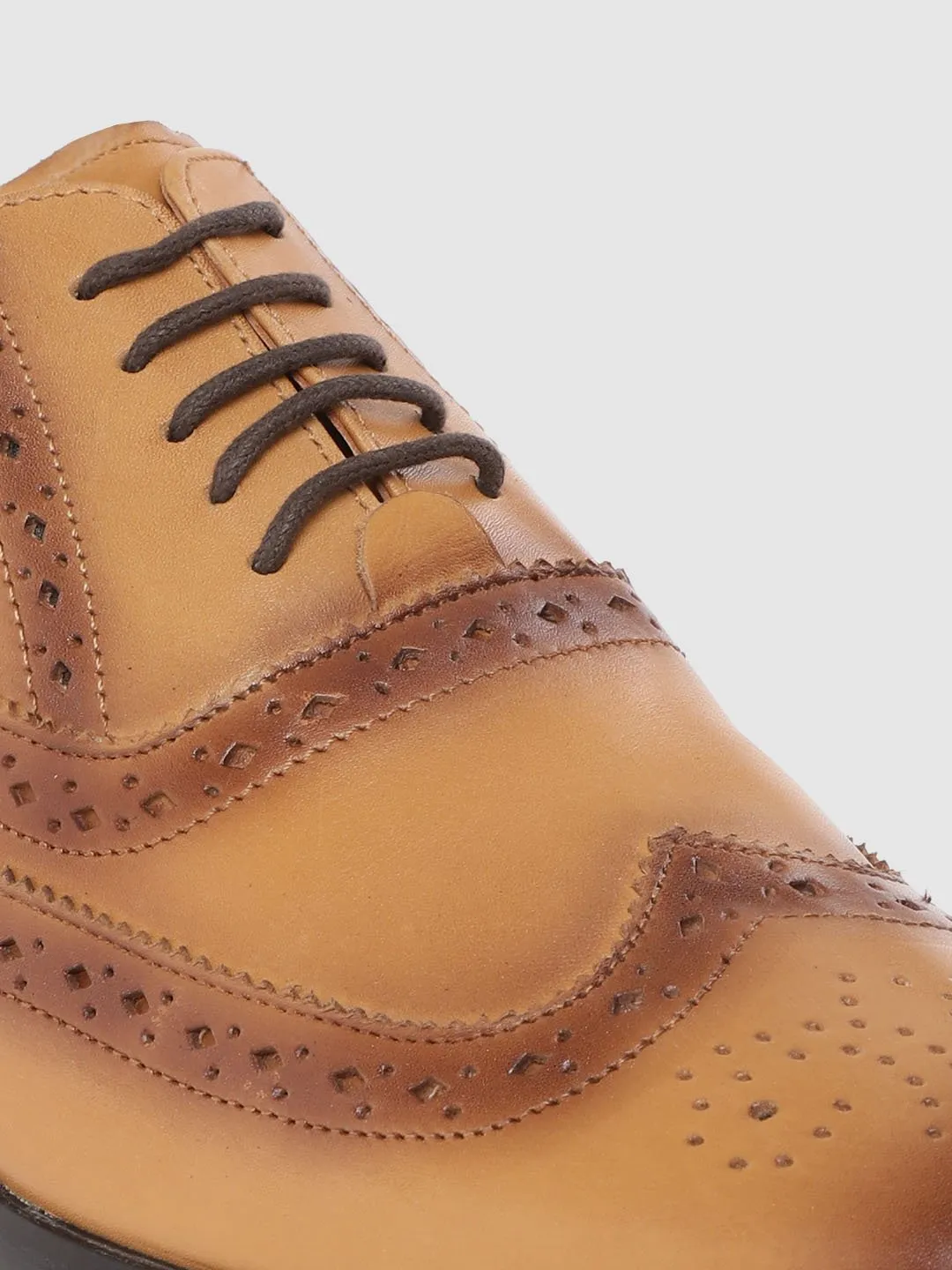 Leather Brogue Lace Up Shoes
