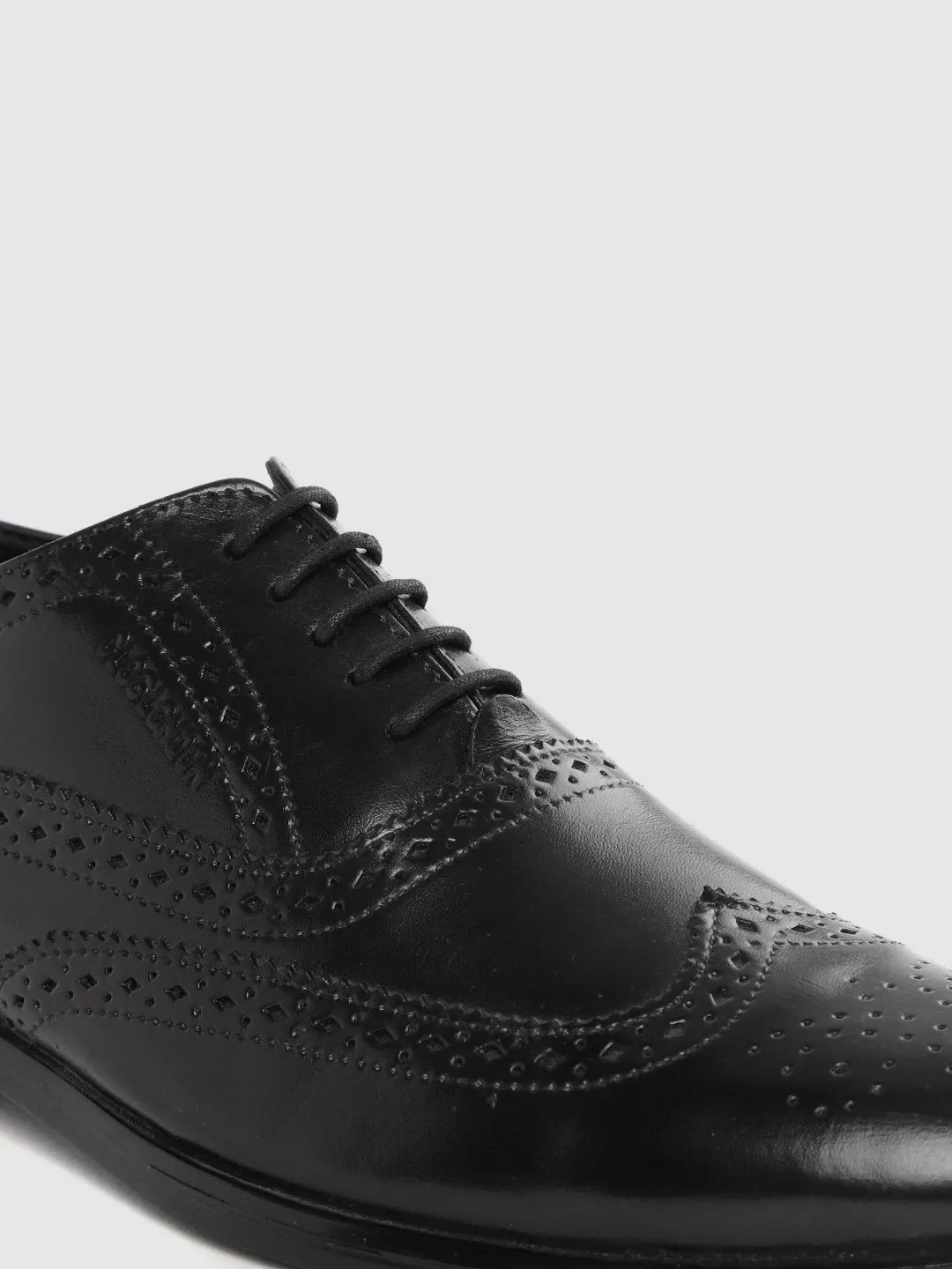 Leather Brogue Lace Up Shoes