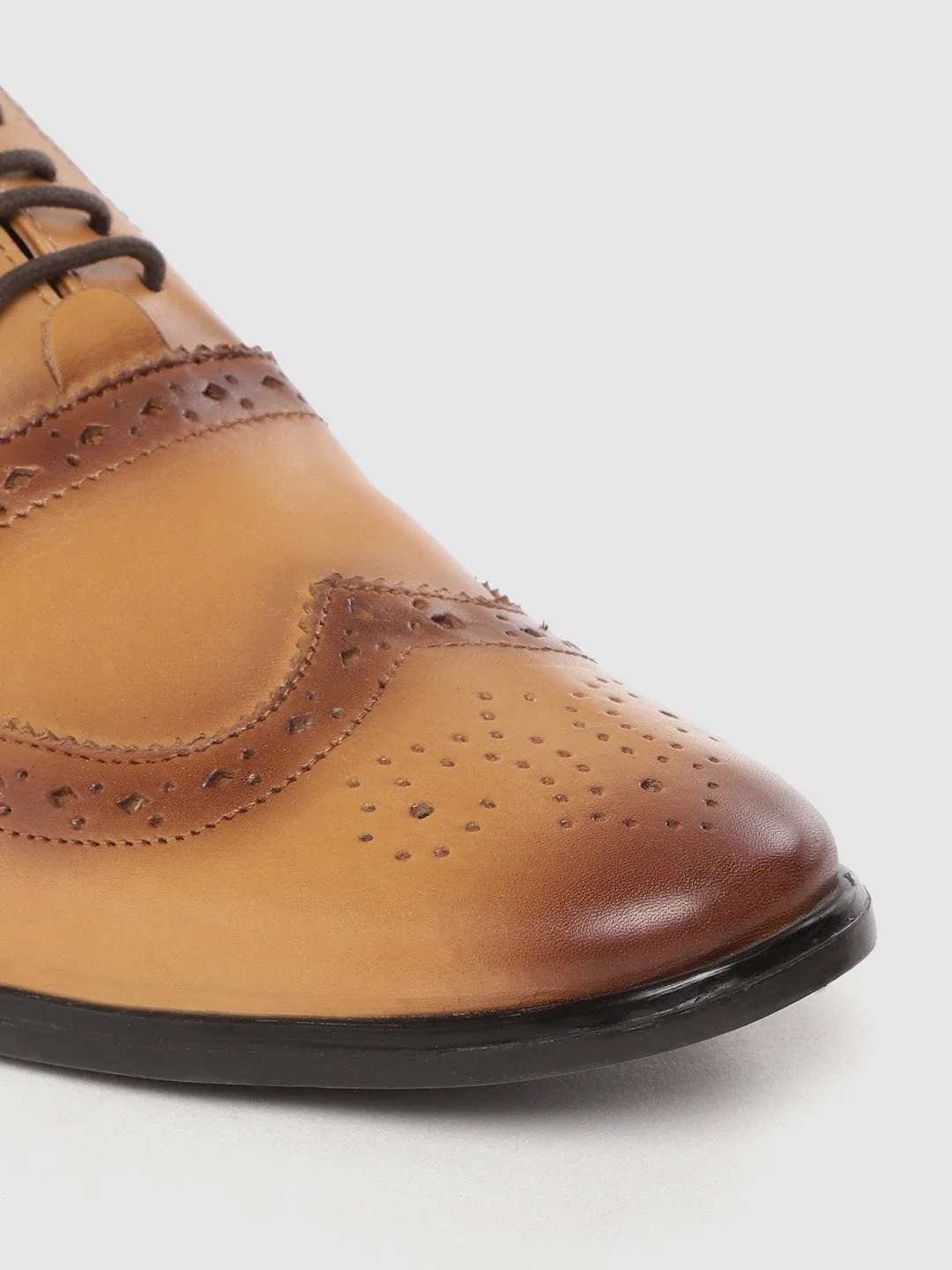 Leather Brogue Lace Up Shoes