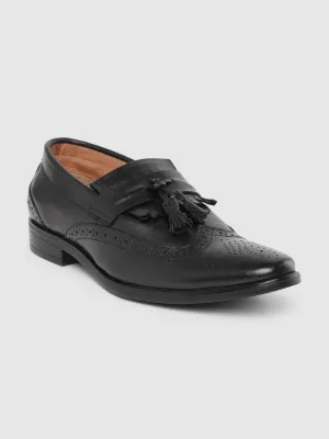 Leather Brogue Slip On Shoes
