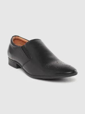 Leather Brogue Slip On Shoes