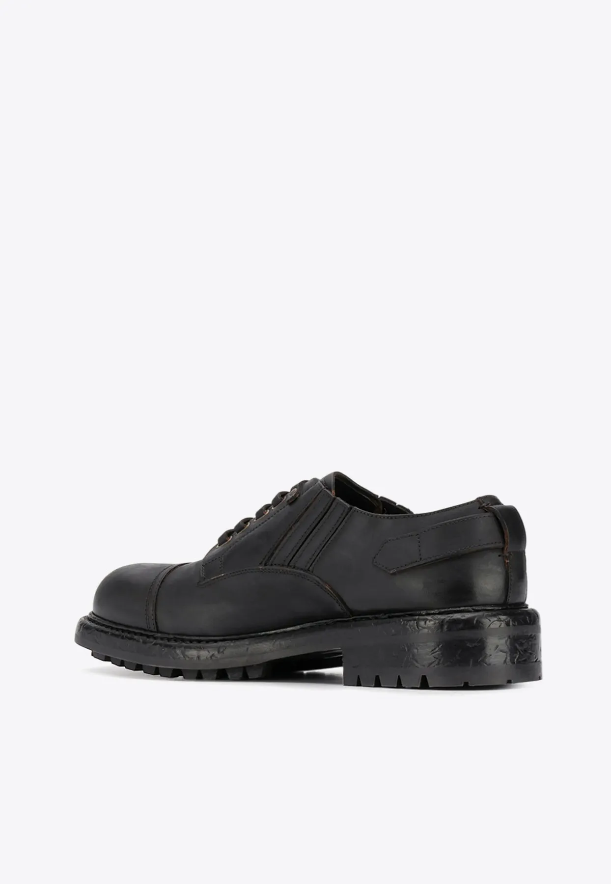 Leather Buckle Derby Shoes