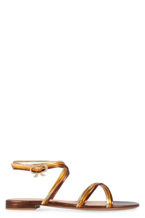 Leather flat sandals