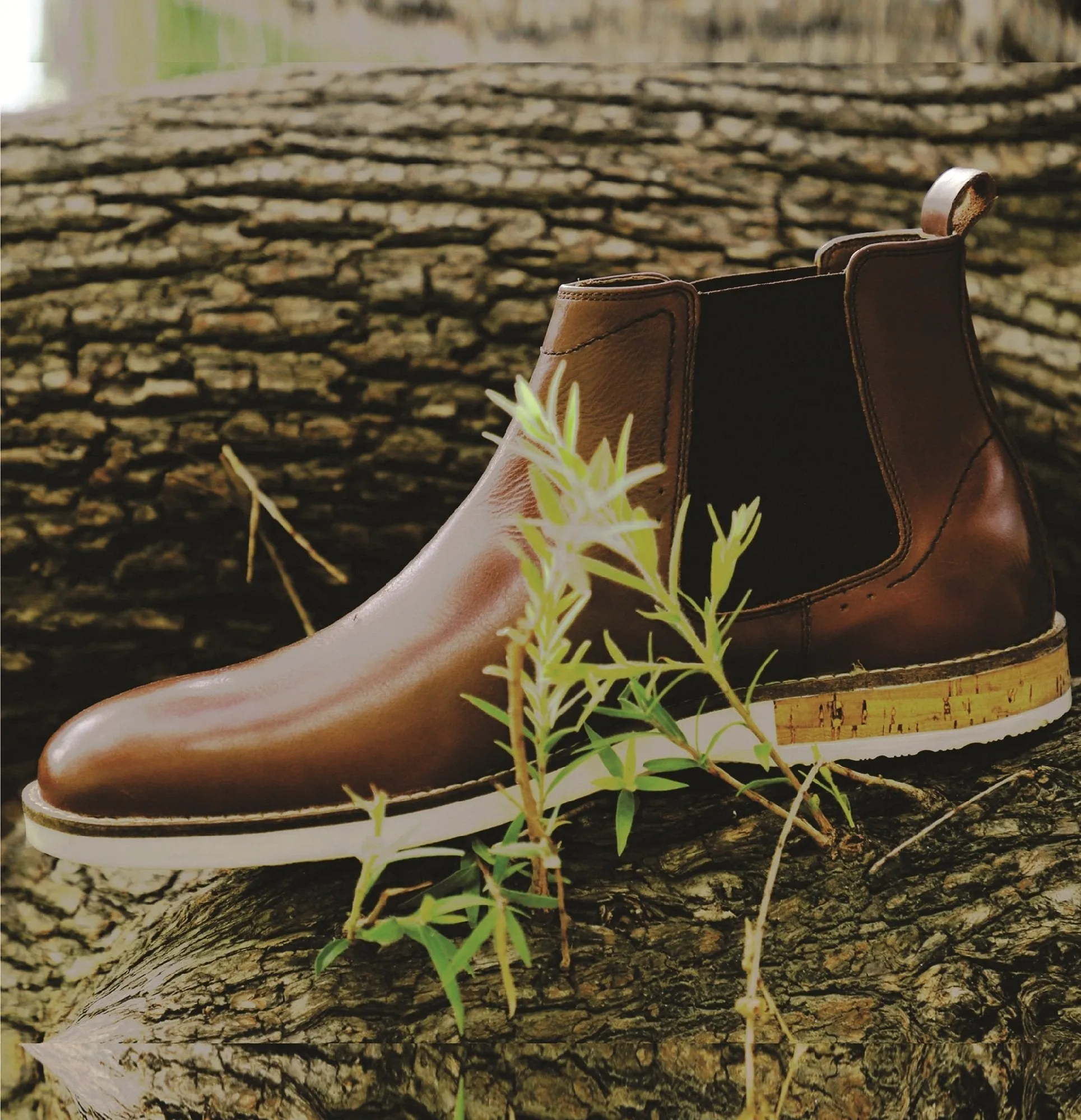 Leather High Ankle Slip On Chelsea Boots