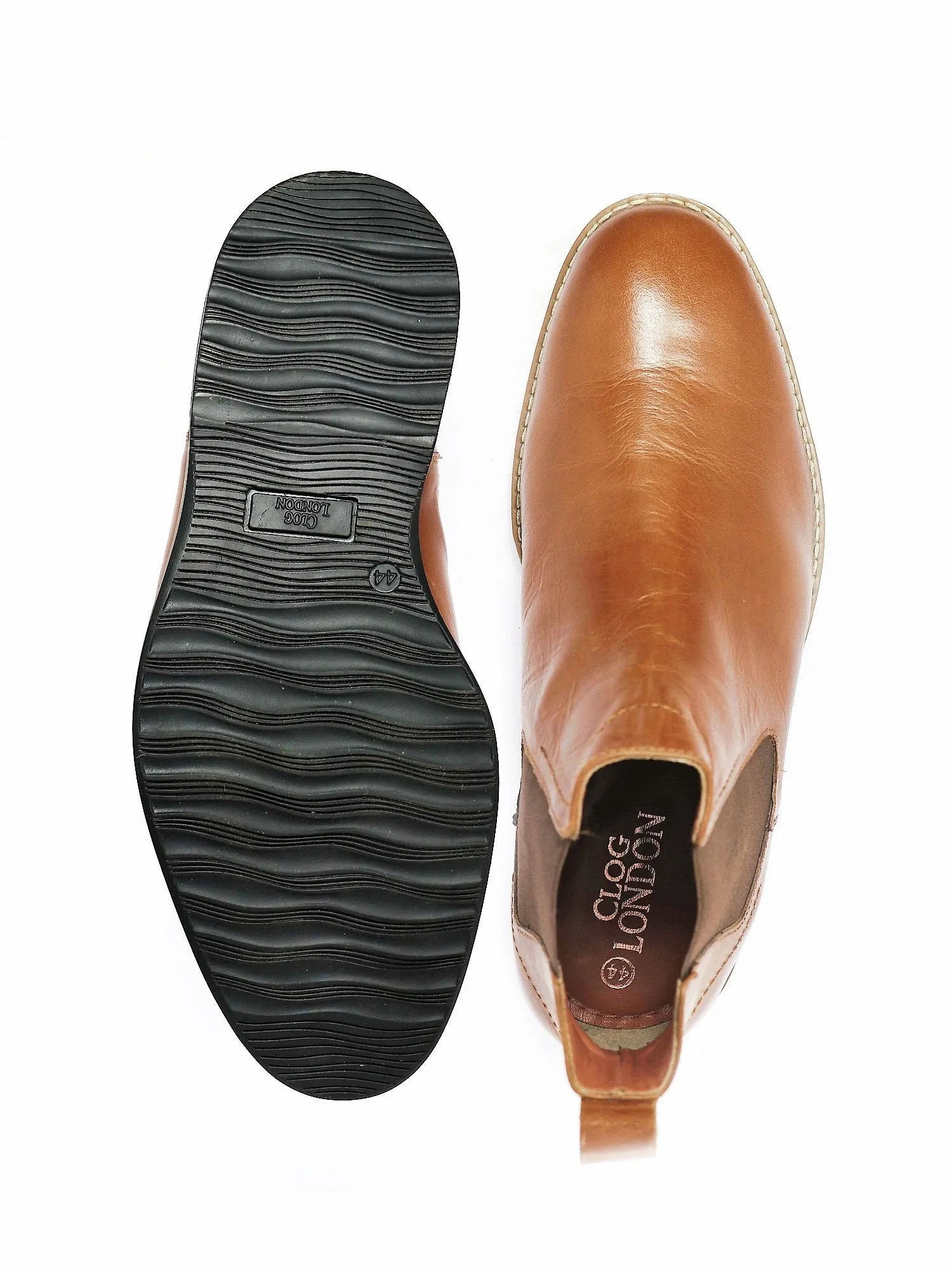 Leather High Ankle Slip On Chelsea Boots