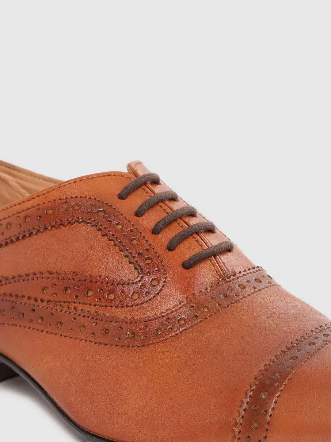 Leather Oxford Lace Up Shoes