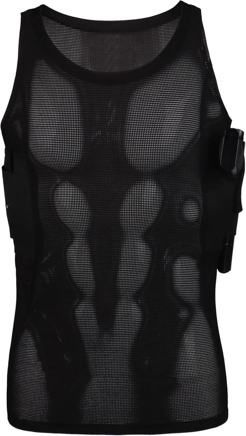 Lilcreek Scoop Neck Conceal Carry Shirts for Men: Undercover Concealed Carry Clothing with Gun Holster