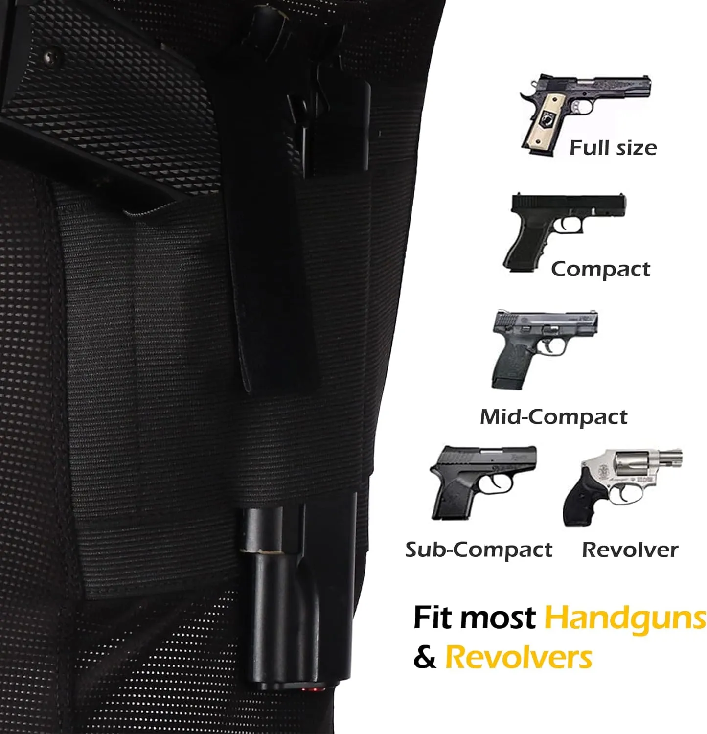 Lilcreek Scoop Neck Conceal Carry Shirts for Men: Undercover Concealed Carry Clothing with Gun Holster