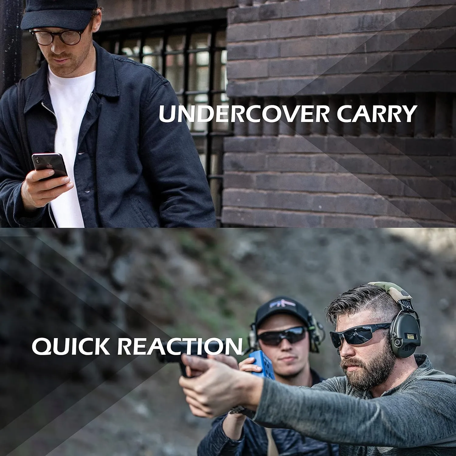 Lilcreek Scoop Neck Conceal Carry Shirts for Men: Undercover Concealed Carry Clothing with Gun Holster