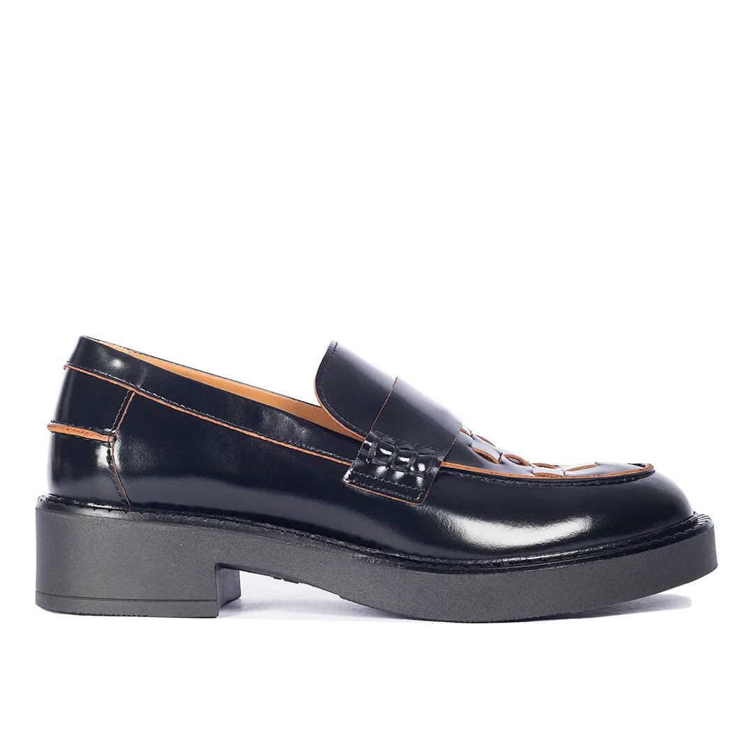 Loafer mit Flechtdetails
