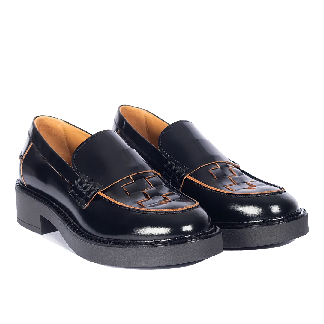 Loafer mit Flechtdetails