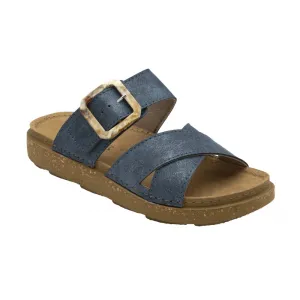 Lotus Comino Women's Crossover Strap Mule Sandal Blue
