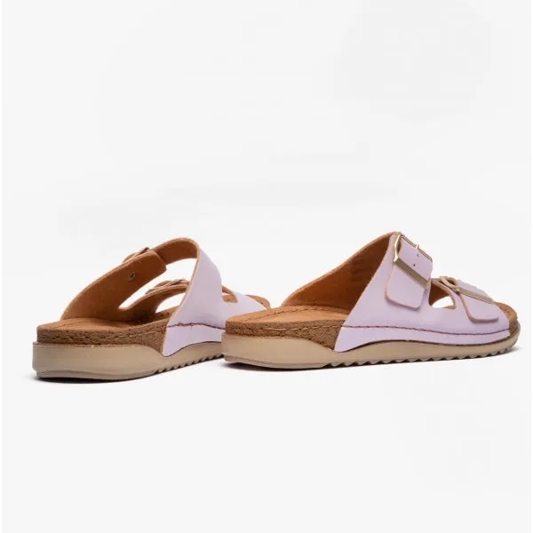 Lotus CORTONA Womens Open-Toe Mule Sandals Lilac
