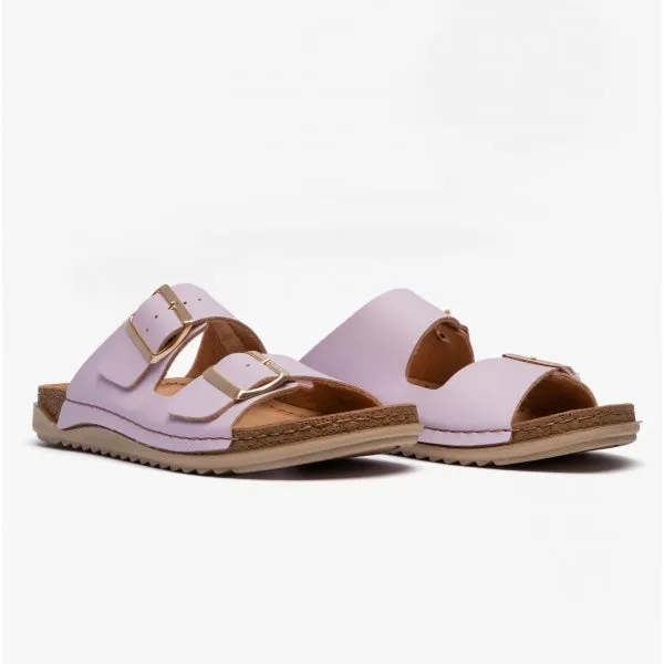 Lotus CORTONA Womens Open-Toe Mule Sandals Lilac