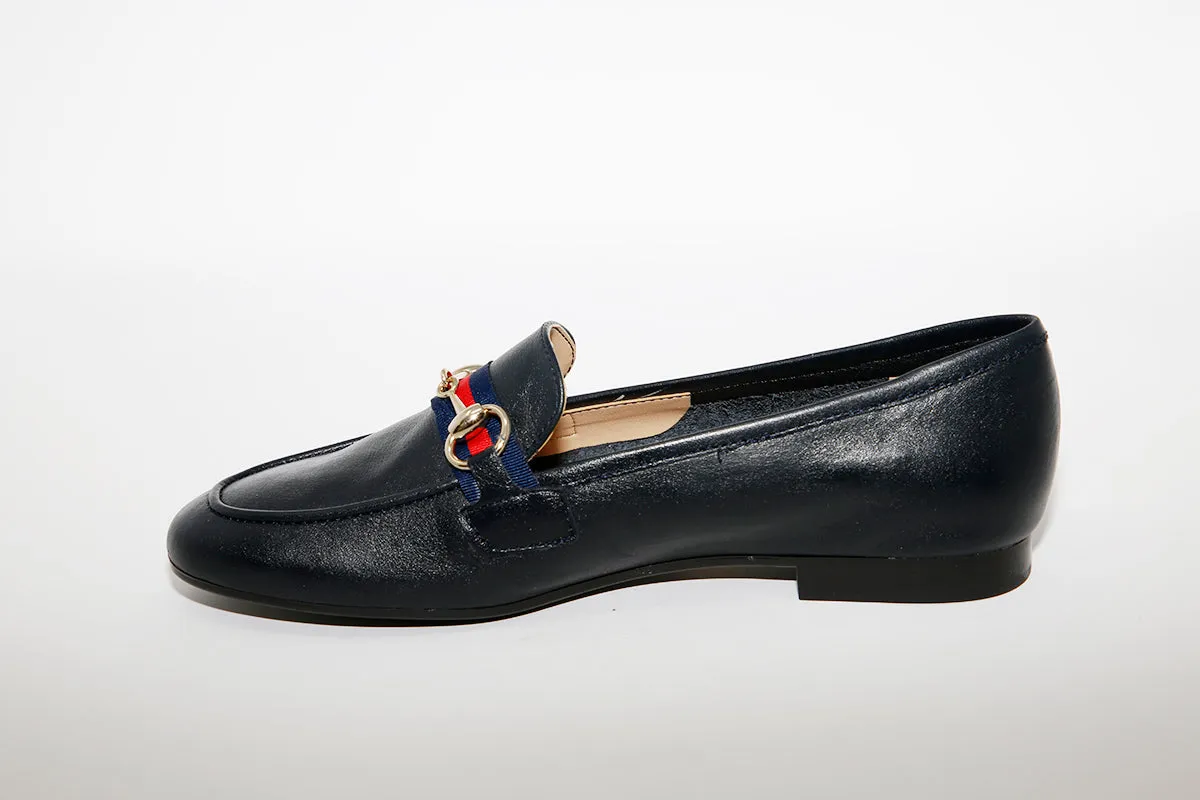 MARIA JAEN - 57 Navy Leather Loafer