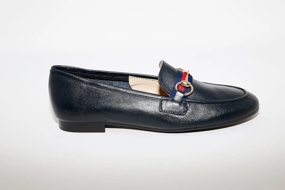 MARIA JAEN - 57 Navy Leather Loafer