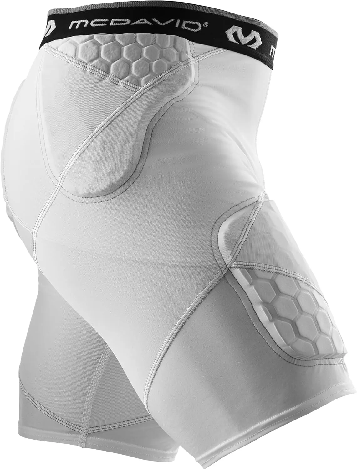 McDavid Compression Padded Girdle Shorts. Pads on HIPS, Thighs and Tailbone. Football, Lacrosse, Basketball and More.