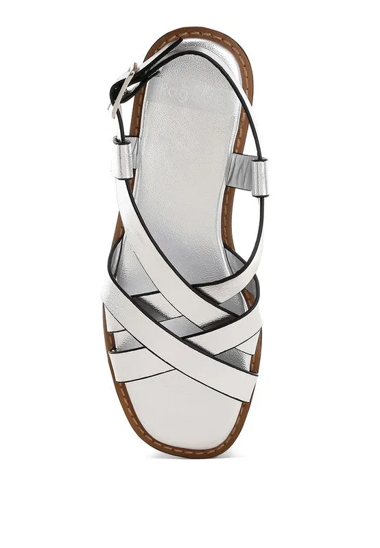 Metallic Genuine Flat Sandals