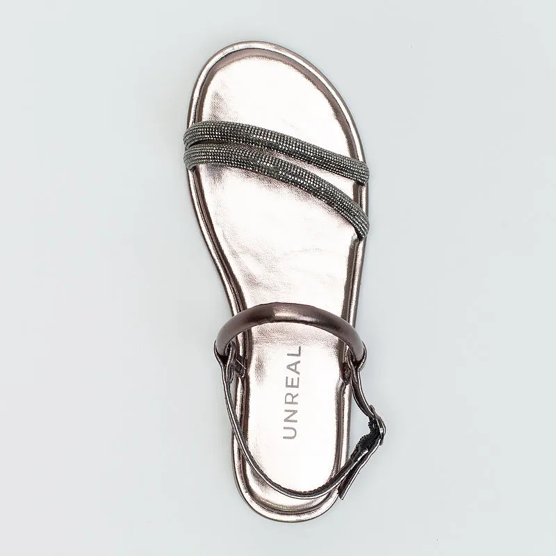 Metallic Tubular Flat Sandal _ 160944