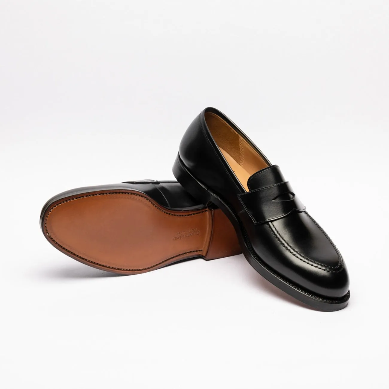 Mocassino penny Crockett & Jones Henley in pelle nera