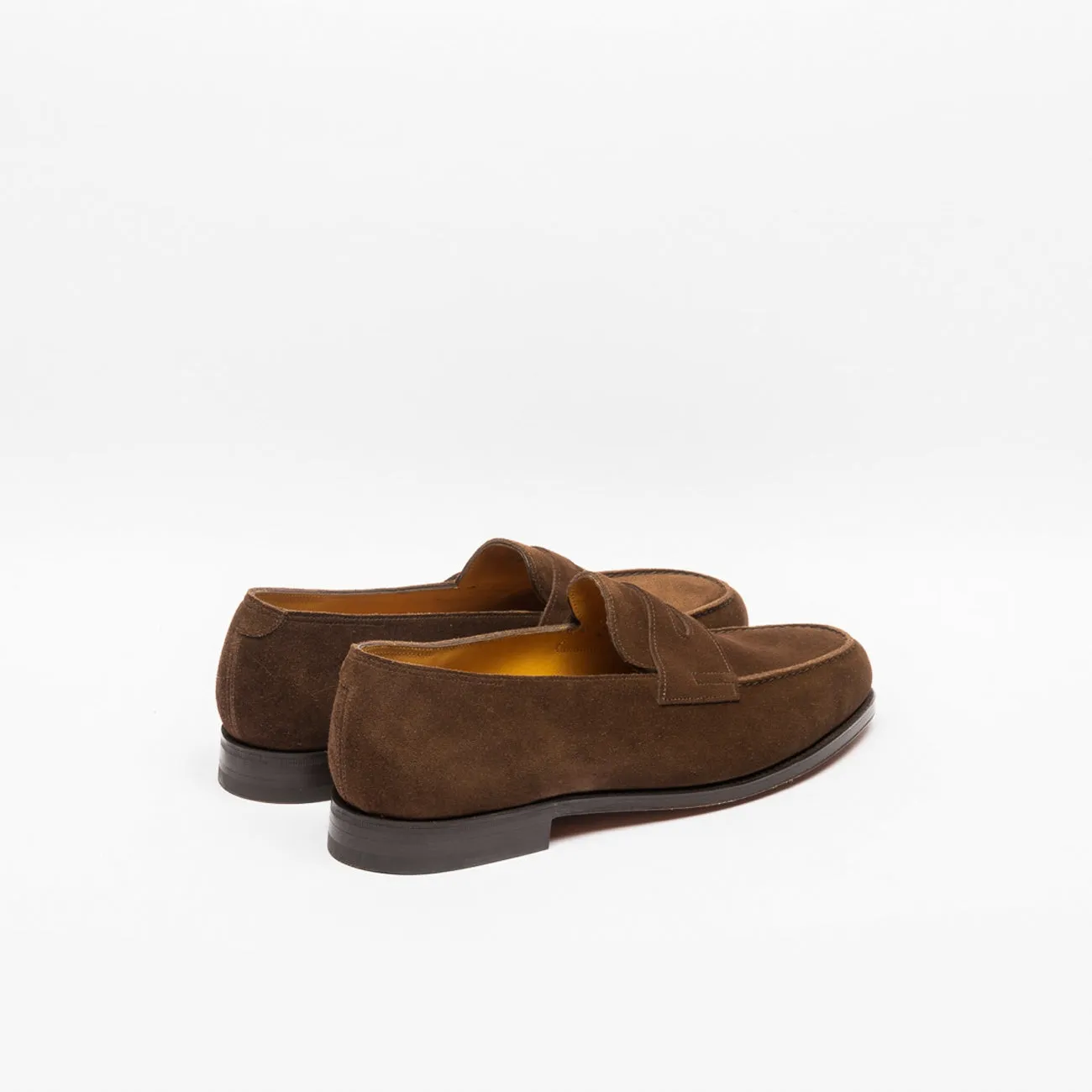 Mocassino penny John Lobb Lopez in camoscio marrone