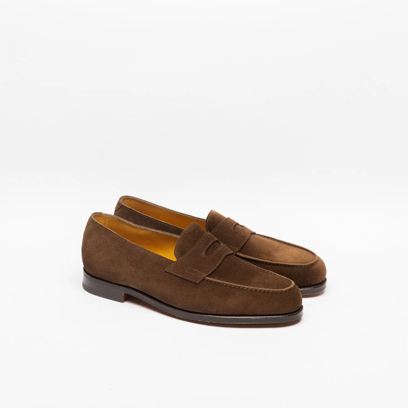 Mocassino penny John Lobb Lopez in camoscio marrone