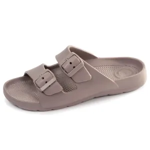 Mules claquettes Femme ajustable Taupe