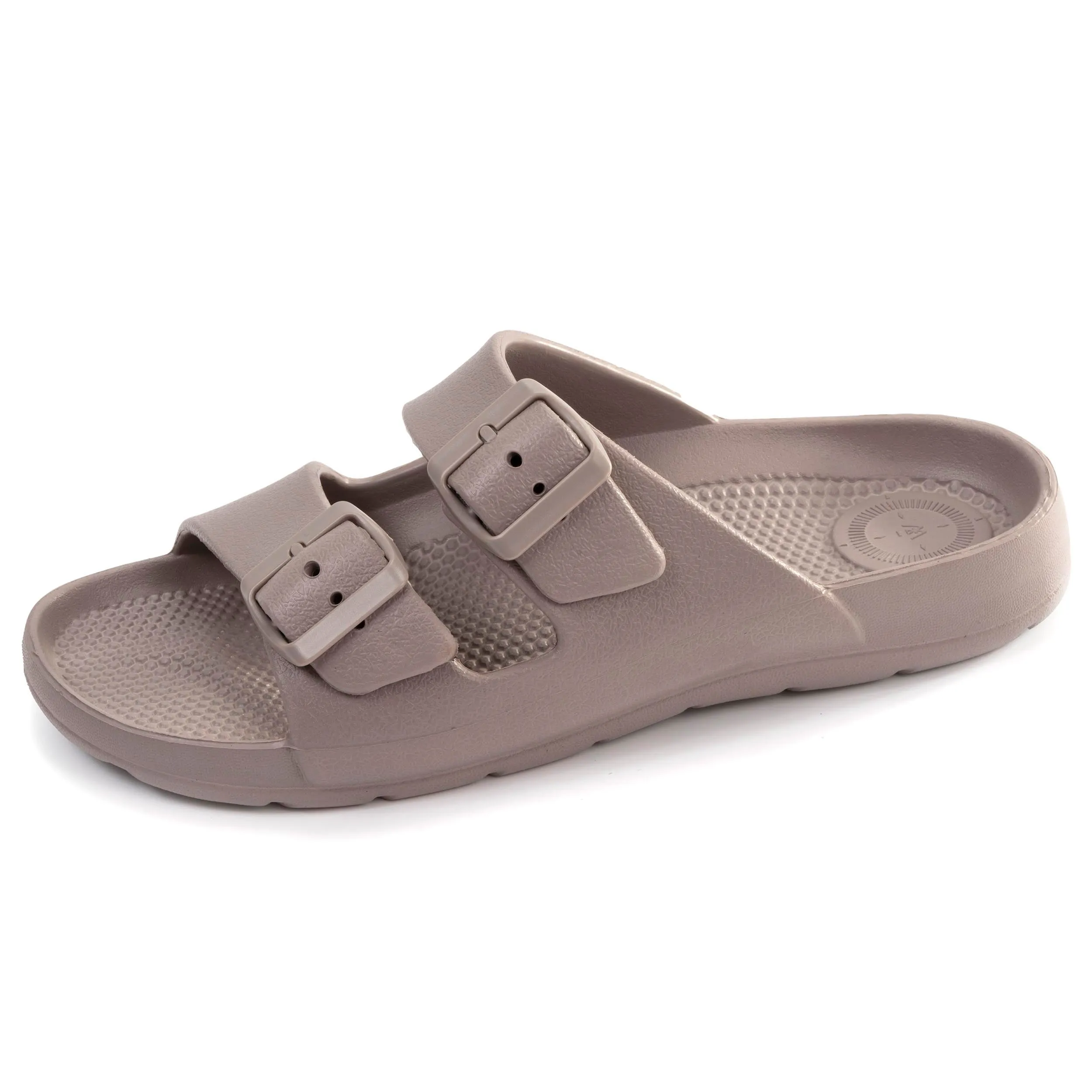 Mules claquettes Femme ajustable Taupe