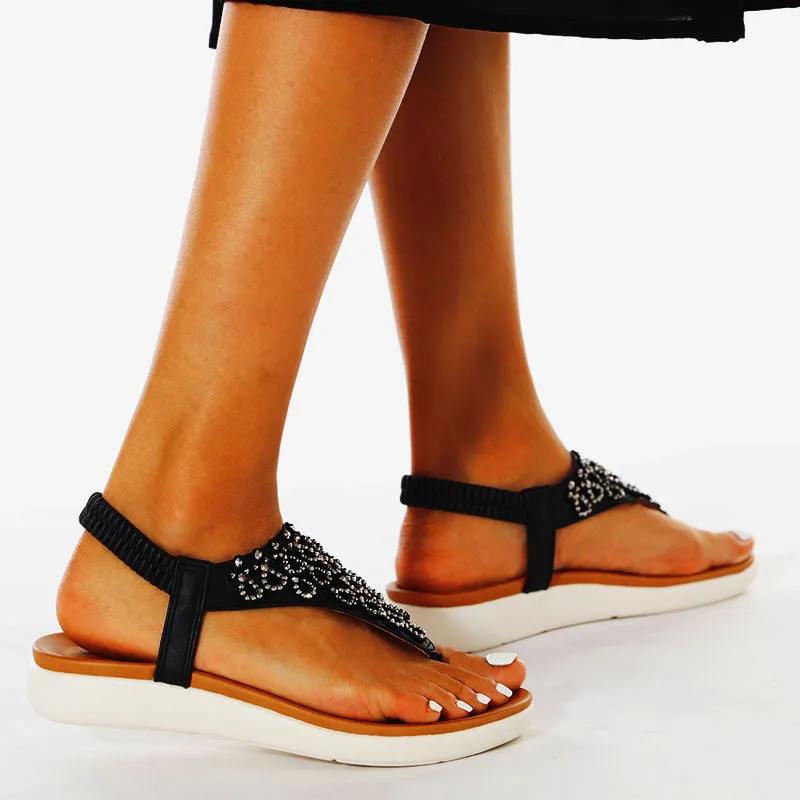 Nanccy Ankle Strap Casual Elastic Fashion Sandals