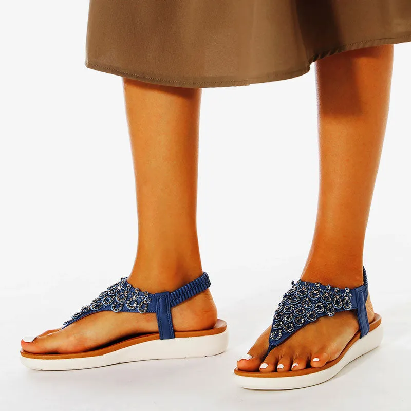 Nanccy Ankle Strap Casual Elastic Fashion Sandals