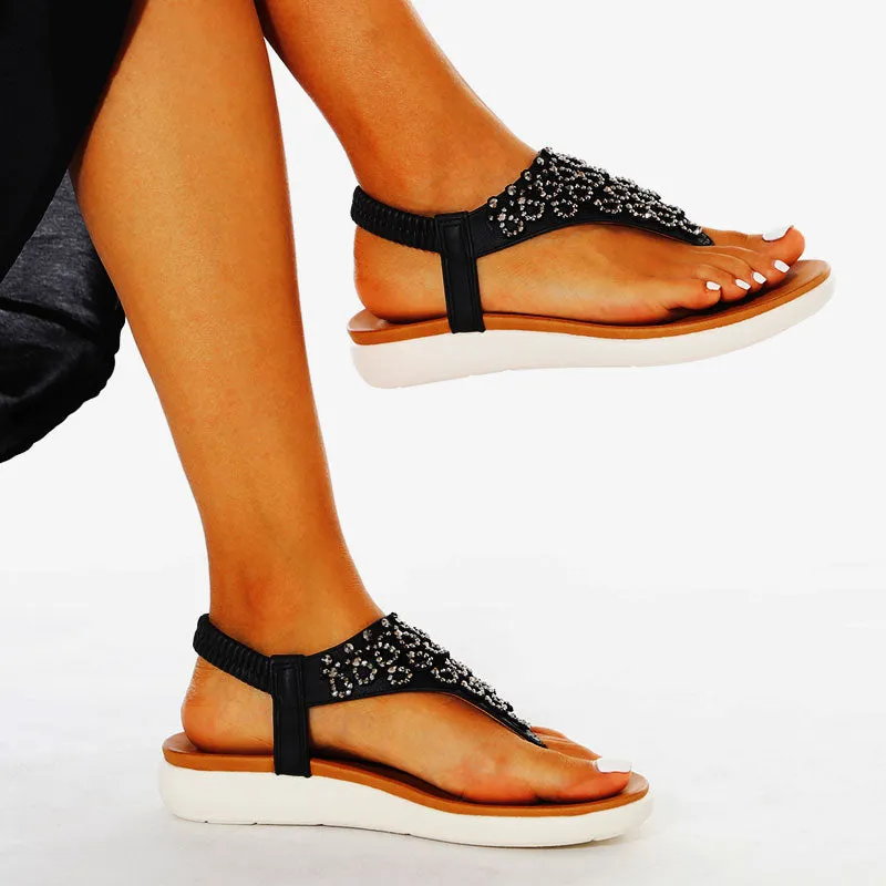Nanccy Ankle Strap Casual Elastic Fashion Sandals
