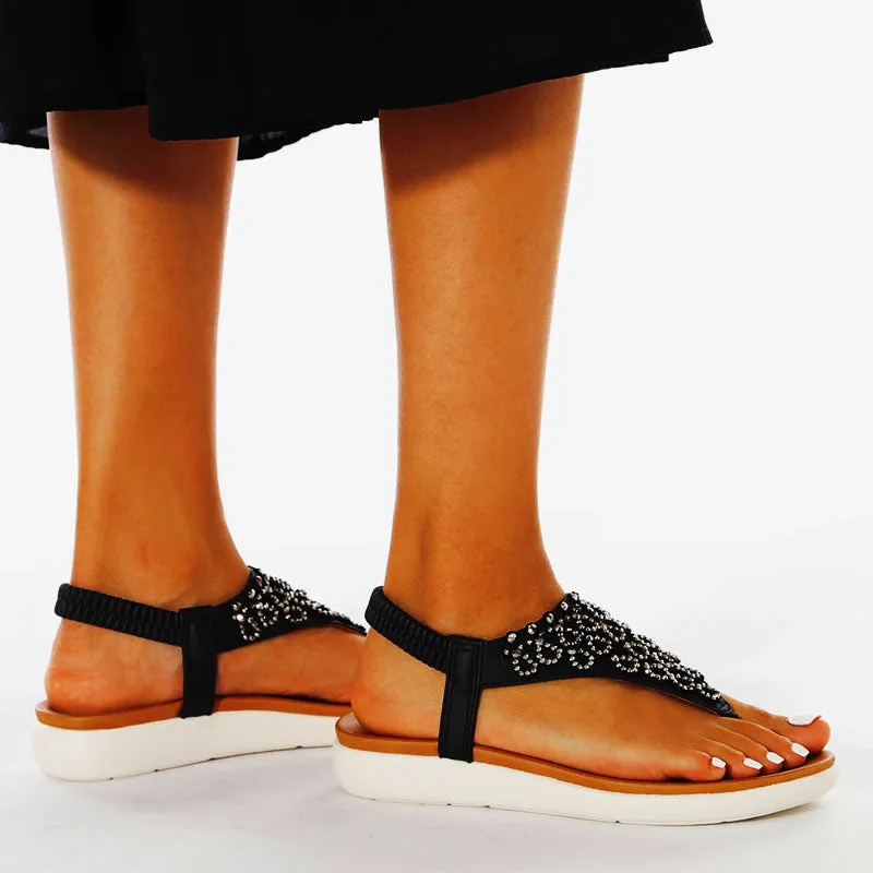 Nanccy Ankle Strap Casual Elastic Fashion Sandals