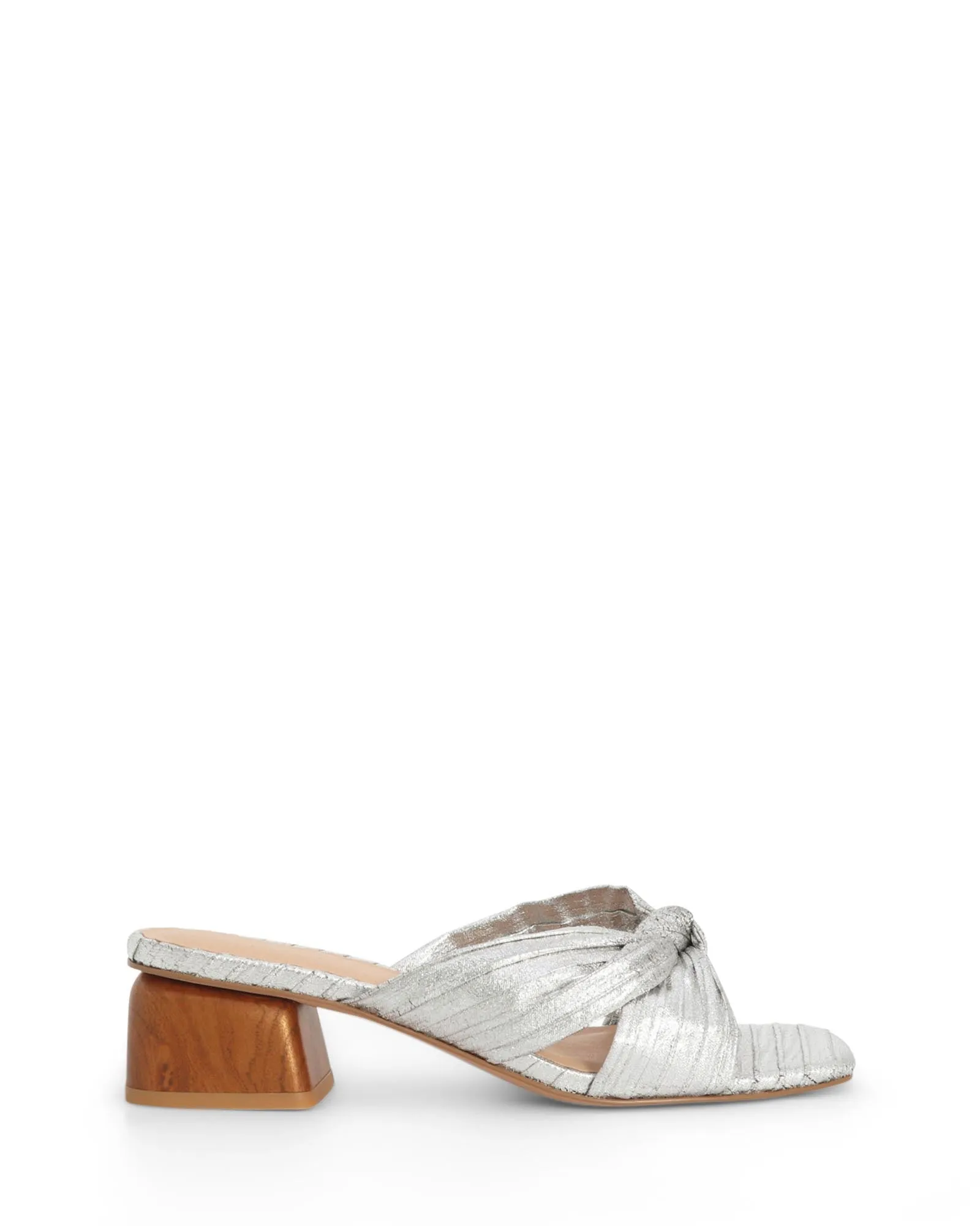Nude Footwear Georgie Low Heel - Silver