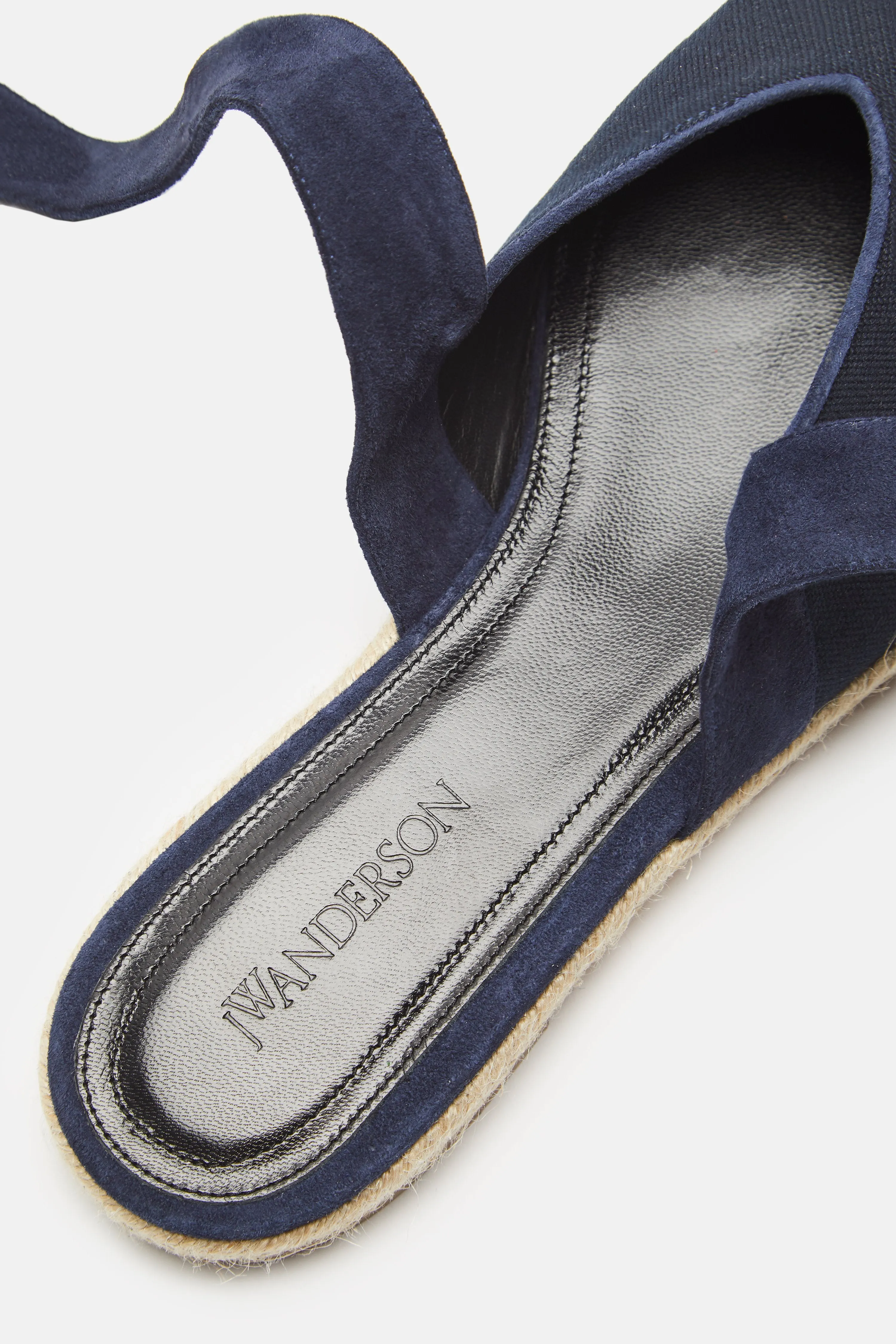 Open Flat Espadrille Sandal - Navy