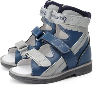 Orthopedic Sandals for Toddlers with High Back,Boys Corrective Shoes Ankle Brace and Arch Support