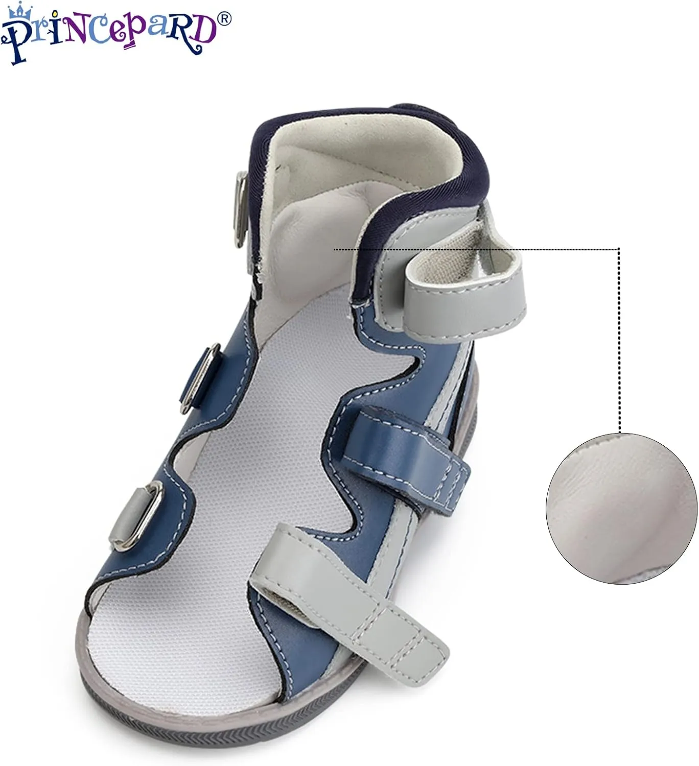 Orthopedic Sandals for Toddlers with High Back,Boys Corrective Shoes Ankle Brace and Arch Support